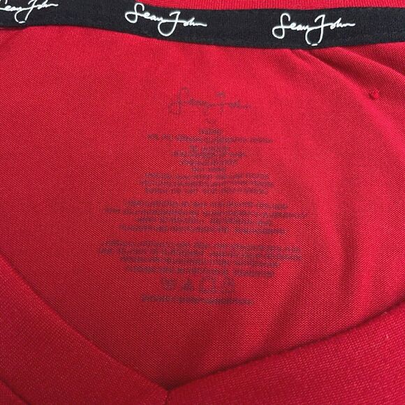 Sean John Mens Medium M Pj 2 Shirts + Pants Super Soft VNeck Logo Sleep Pajamas - Picture 7 of 11